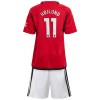 Maglia ufficiale Manchester United Hojlund 11 Casa 2023-24 per Bambino